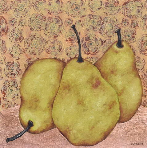 Three Pears on Copper