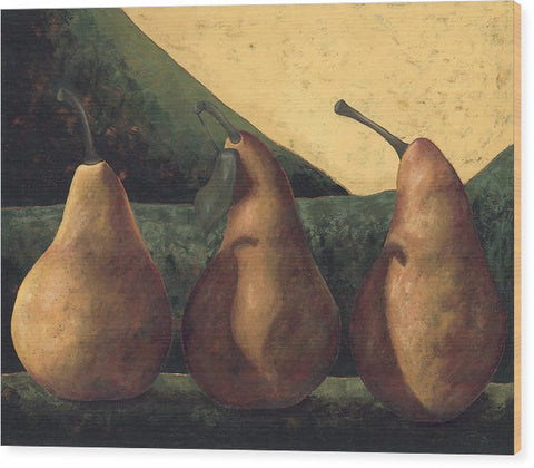 Bosc Pears On Green