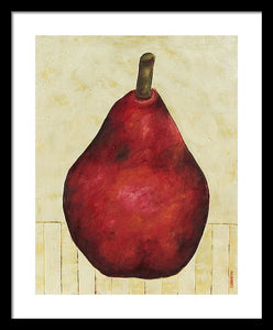 Red Pear On Cream